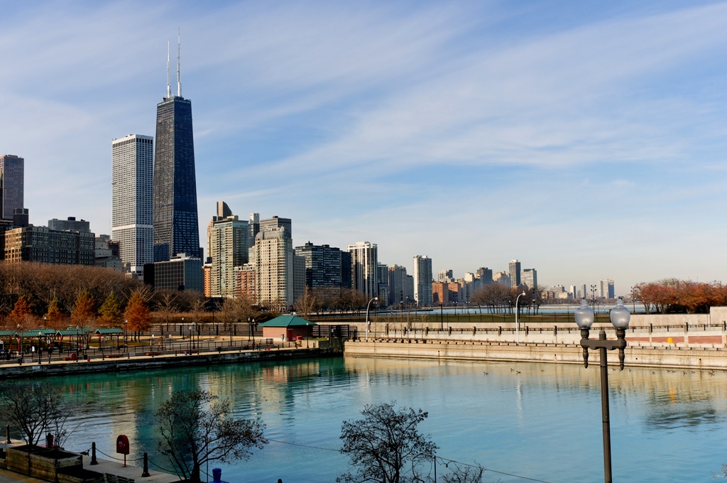 Chicago - Hancock Tower (Navy Pier side)